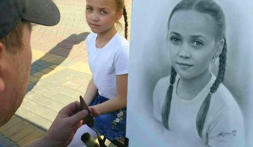 Rosyjski artysta uliczny rysuje realistyczne portrety w ciągu godziny!