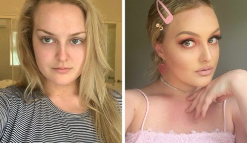 Zdjęcia, które dowodzą, że ludzie inaczej traktują kobiety noszące makijaż.