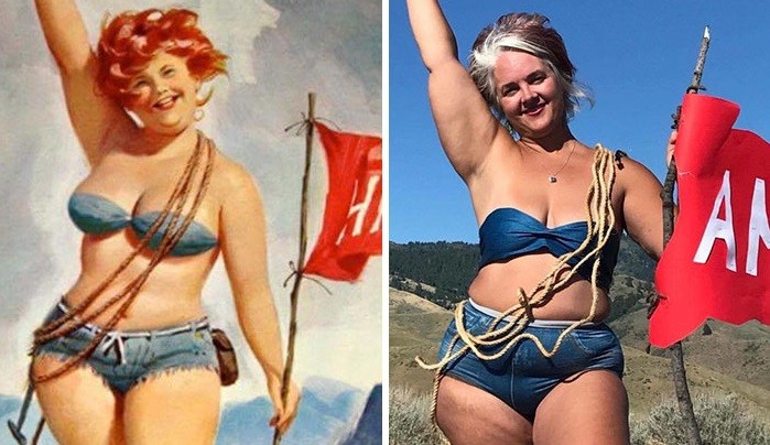 Kobieta odtworzyła zdjęcia Hildy, zapomnianej Pin-Up Girl z lat 50. XX wieku!