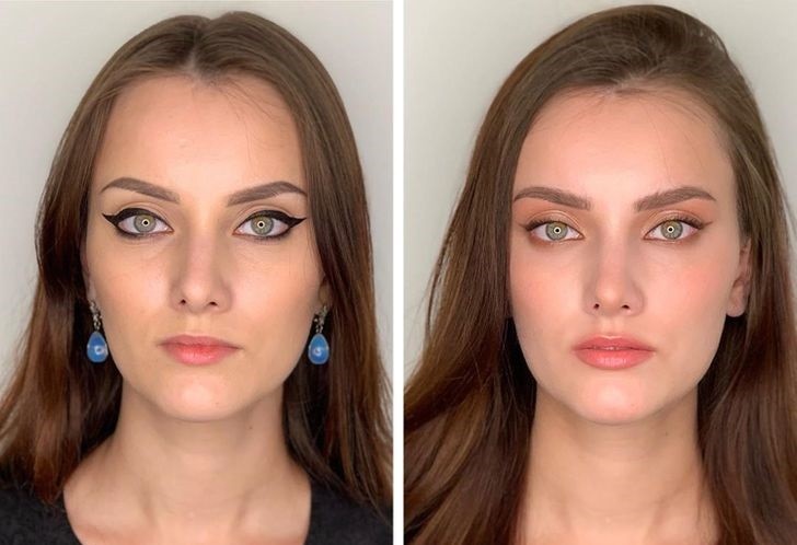 16 odważnych kobiet, które porównały makijaż wykonany samodzielnie z makijażem od profesjonalistki!