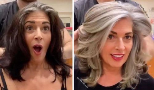 Zamiast zakrywać siwe włosy, ten fryzjer sprawia, że jego klientki wychodzą z salonu z niesamowitymi transformacjami!