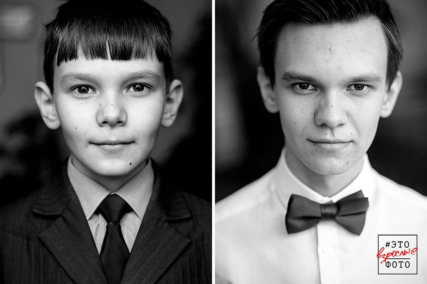 9 zdjęć tych samych osób przed i po upływie 6 lat, które pokazują, jak szybko rosną dzieci!