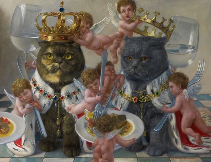 Oto 11 obrazów olejnych z kotami w klasycznym stylu!
