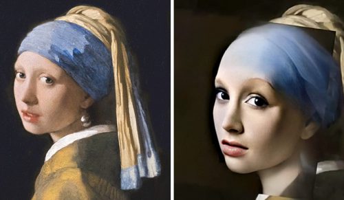 Artysta generuje realistyczne ludzkie twarze z 7 słynnych obrazów!