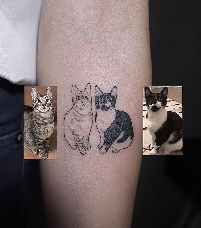 20 osób, które mają absolutnie niesamowite tatuaże z kotami!