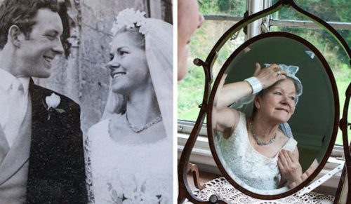 Fotografka zaprosiła kobiety, które wyszły za mąż kilka dekad temu, aby założyły swoje stare suknie ślubne!