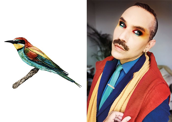 23 makijaże i stylizacje artysty, którego inspirują ptaki!