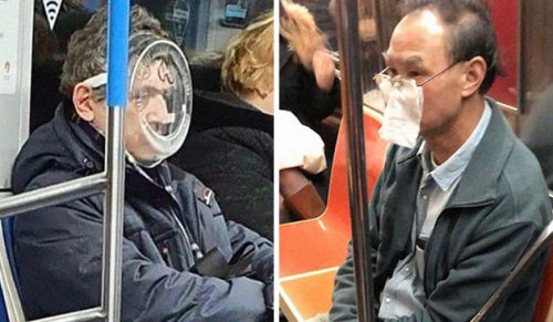 Ten profil na Instagramie publikuje najbardziej absurdalne maseczki zauważone w metrze!