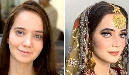 23 piękne metamorfozy panien młodych „przed i po” makijażu ślubnym!