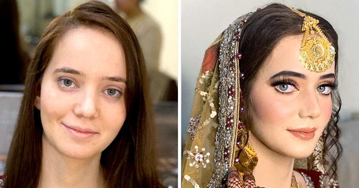23 piękne metamorfozy panien młodych „przed i po” makijażu ślubnym!