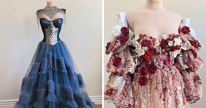 Projektantka-samouk publikuje zdjęcia wszystkich sukienek, które wykonała w 2020 roku!