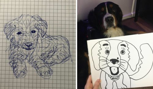 Internauci narysowali swoje psy niedominującą ręką – a oto rezultaty!