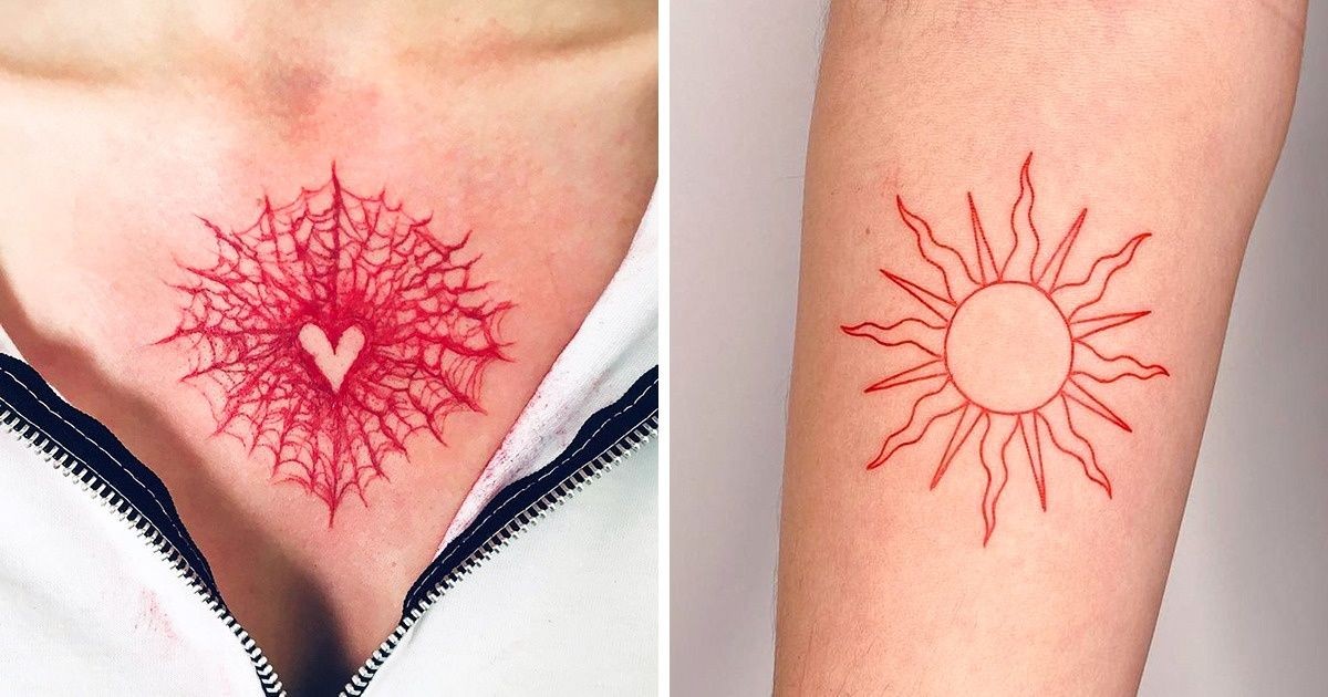 20 tatuaży z czerwonym atramentem, które pokazują, że pojawił się nowy trend!