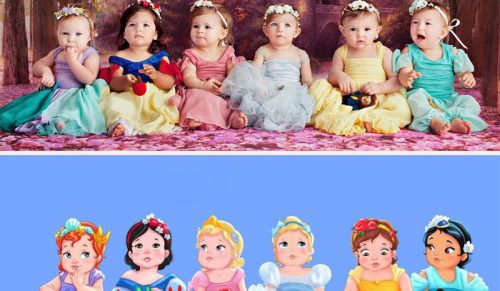 Artysta zainspirowany sesją zdjęciową noworodka, wyobraził sobie, jak bohaterowie Disneya wyglądaliby jako dzieci!