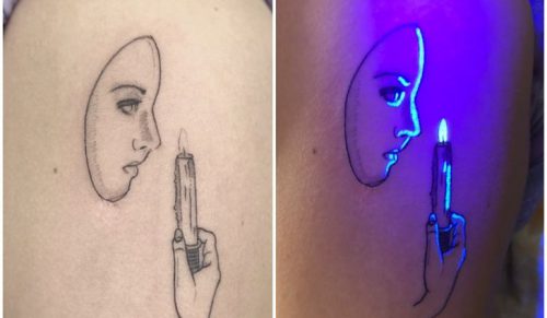 19 tatuaży, które mają ukrytą niespodziankę dzięki tuszowi UV!