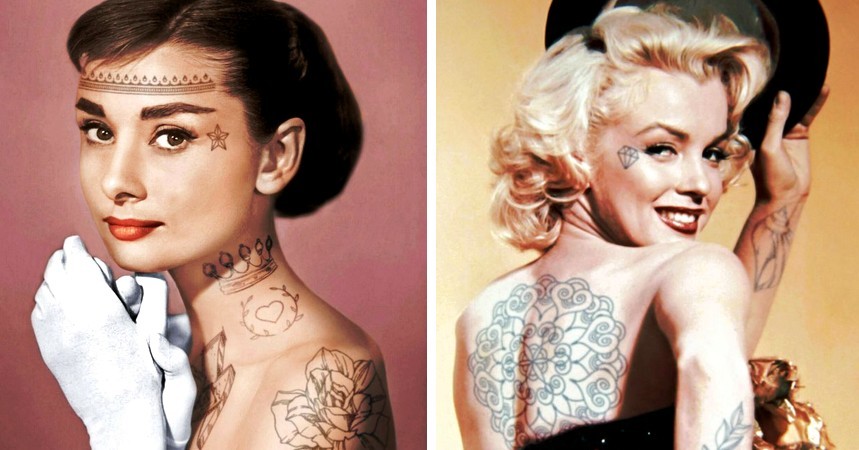 Wyobraziliśmy sobie 20 celebrytów z ich ciałami pokrytymi tatuażami, a rezultat nas zahipnotyzował!
