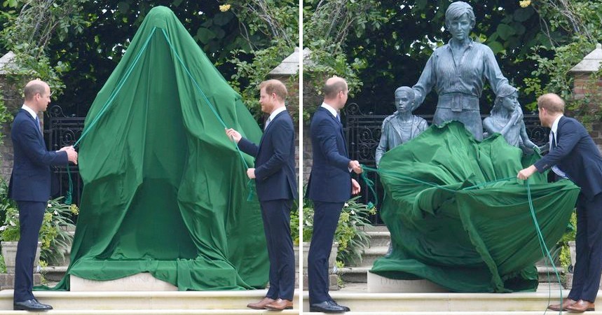 Książęta William i Harry zjednoczyli się w wzruszającej chwili, aby odsłonić posąg ku czci księżnej Dianie!