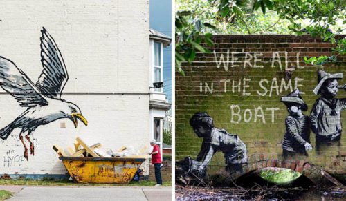 Banksy powraca z 9 nowymi obrazami ściennymi w Anglii, a ludzie je pokochali!