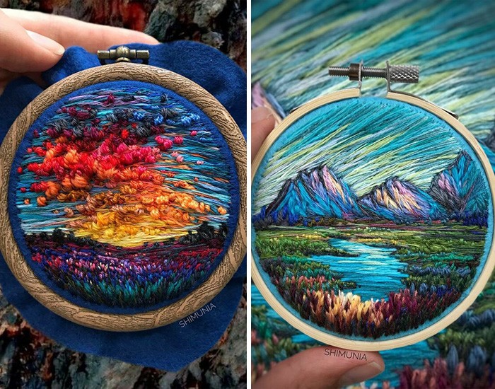 280 000 osób na Instagramie pokochało kolorowe hafty autorstwa artystki Vera Shimunia!