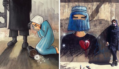 30 łamiących serce prac afgańskiej ulicznej artystki!