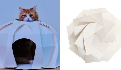 Projektanci tworzą eleganckie domy dla zwierząt inspirowanych japońskim origami!