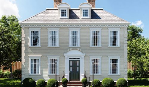 Projektanci wizualizują ten sam amerykański dom w 10 różnych stylach z ostatnich pięciu stuleci!