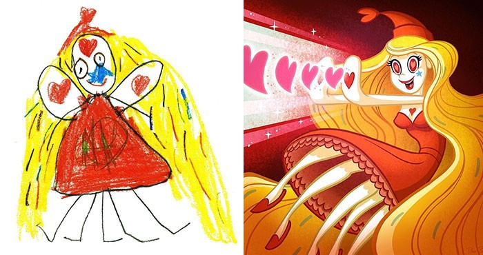 Artyści z całego świata rysują potwory na podstawie projektów dzieci!