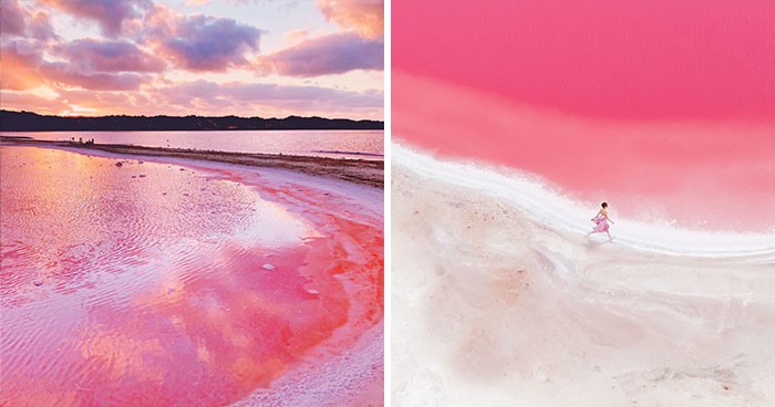 Fotograf uchwycił magię różowej laguny w zachodniej Australii!