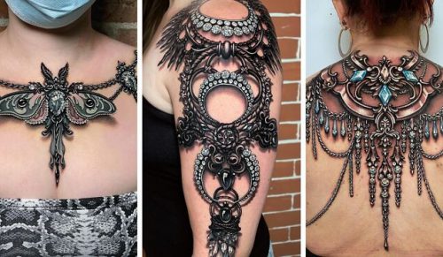 Artystka stworzyła te 30 niezwykle szczegółowe tatuaże, które mogą być lepsze niż prawdziwa biżuteria!