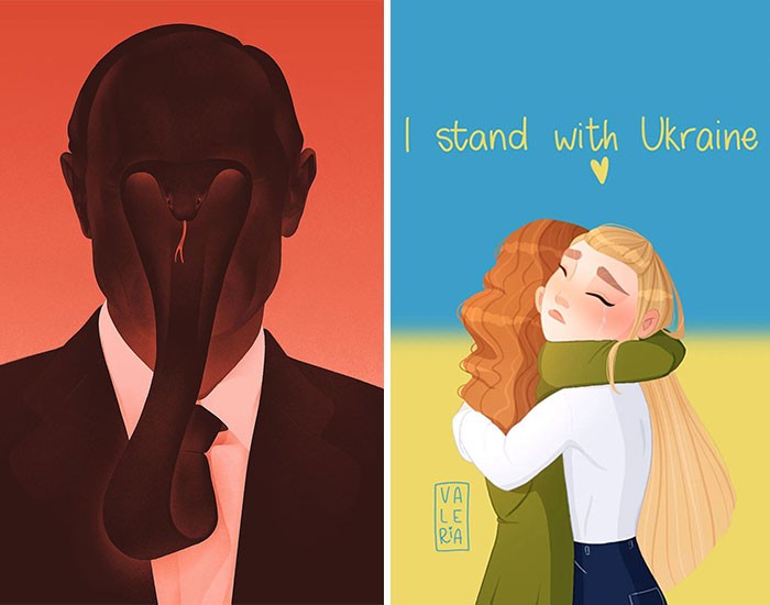 29 poruszających dzieł wykonanych przez artystów z całego świata po rosyjskiej inwazji na Ukrainę!