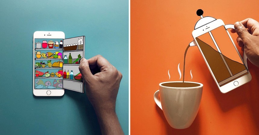 Artysta tworzy małe wyimaginowane światy za pomocą swojego iPhone’a!