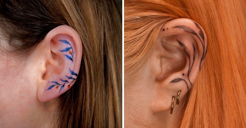 23 tatuaże uszu, które bardziej przyciągają wzrok niż para fantazyjnych kolczyków!