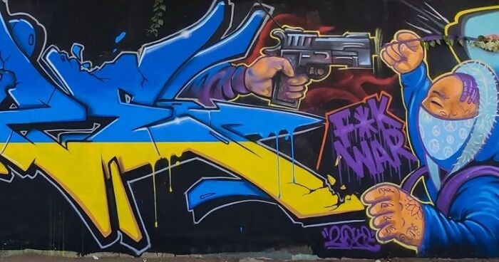 Niesamowita sztuka uliczna, która pokazuje wsparcie dla Ukrainy!