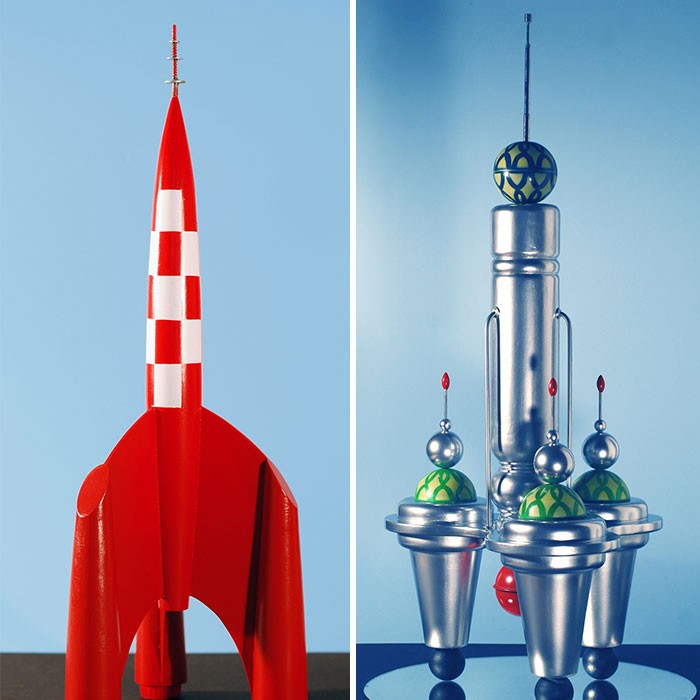 Artysta stworzył serię fantastycznych modeli rakiet zrobionych z odpadów znalezionych na pustych ulicach!