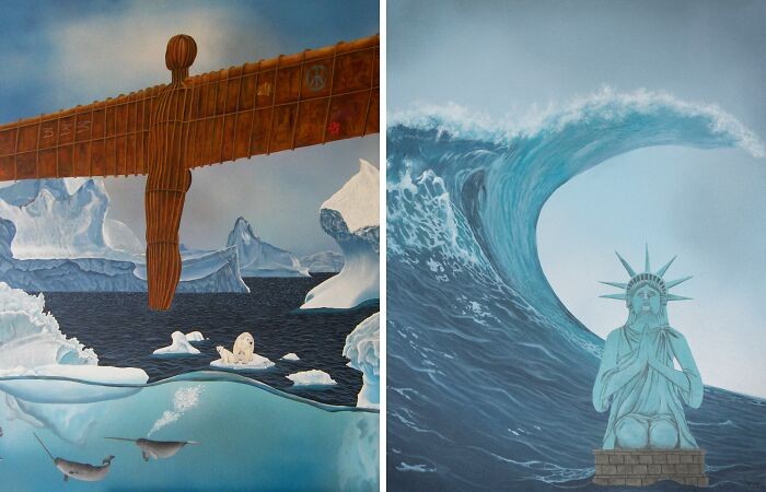 Artysta maluje mroczną przyszłość po zmianach klimatu!