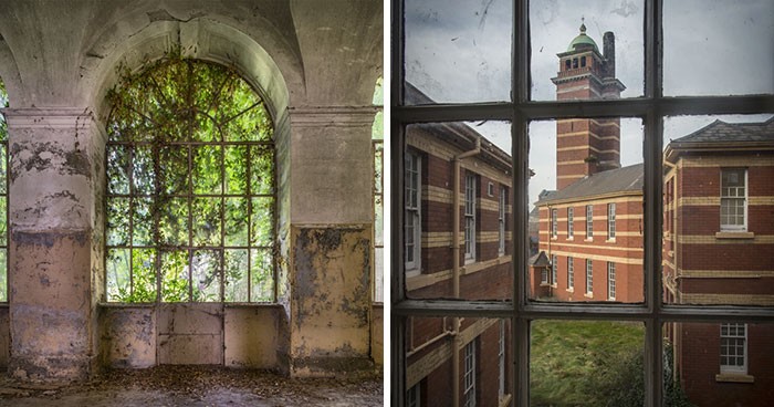 Fotograf zbadał opuszczone szpitale psychiatryczne, aby uchwycić to, co pacjenci widzieli przez swoje okna!