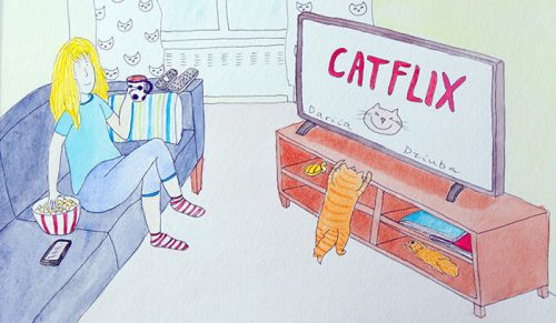 Artystka zrobiła 30 zabawnych ilustracji, które pokazują zalety życia z kotem!