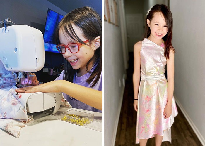Utalentowana 9-latka szyje niesamowite stroje, przykuwając uwagę Very Wang!