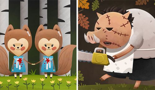 Zainspirowany horrorami i ilustracjami z książek dla dzieci, ten artysta stworzył fikcyjne postacie z lasu!