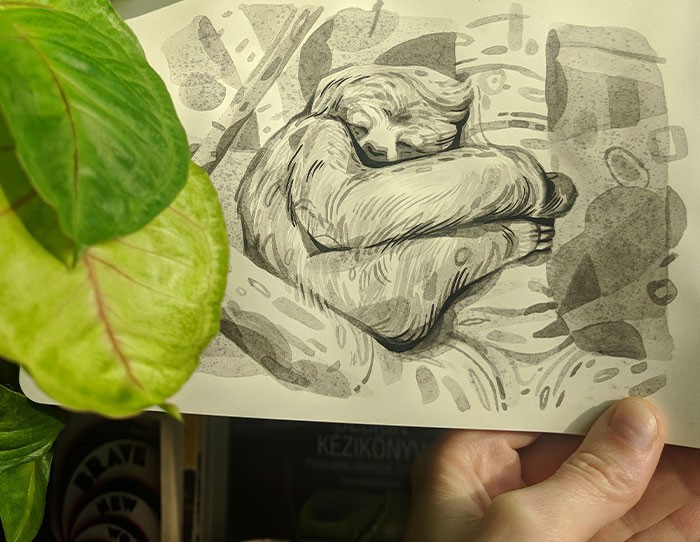 Artystka zadedykowała swoje rysunki z wyzwania „Inktober” Davidowi Attenborough!