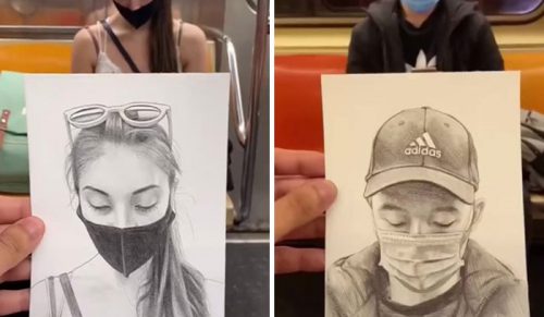 Ten nowojorski artysta słynie z rysowania nieświadomych pasażerów metra!