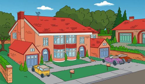 Oto jak wyglądałby dom Simpsonów, gdyby przeprowadzili się do Wielkiej Brytanii!