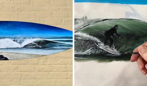 Artystka ratuje stare deski surfingowe i nadaje im drugie życie jako dzieła sztuki!
