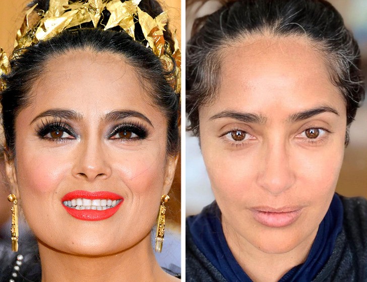 16 sławnych kobiet, które wyglądają wspaniale z makijażem lub bez!