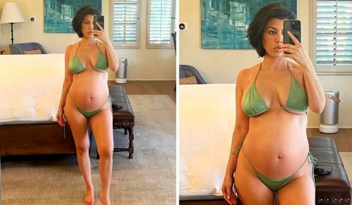 44-letnia Kourtney Kardashian pokazuje swój ciążowy brzuszek!