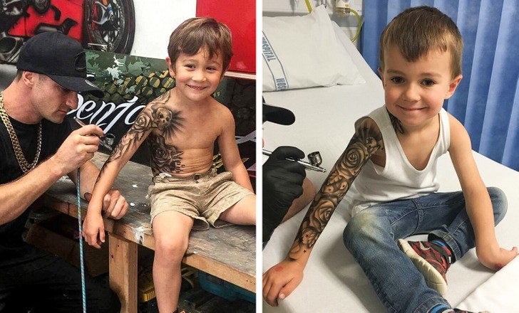 Artysta zaczął tatuować dzieci i wyjaśnił, dlaczego jest to dla nich ważne!