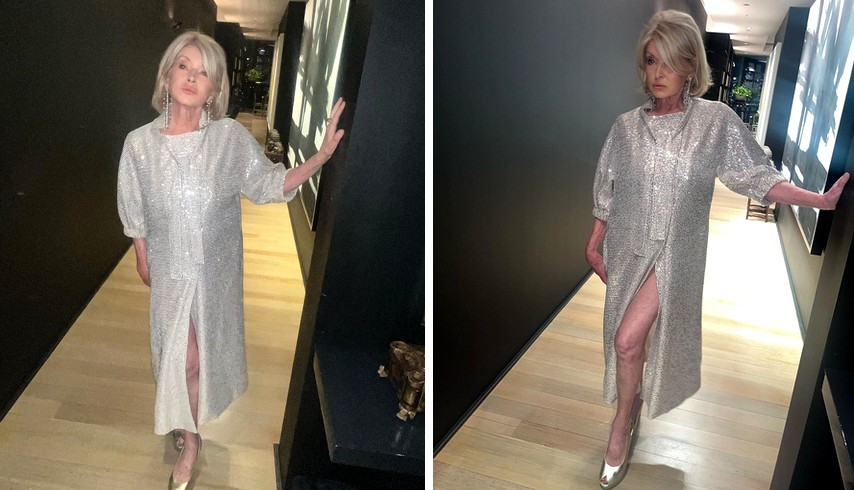 82-letnia Martha Stewart zachwyca w odważnej srebrnej sukience!