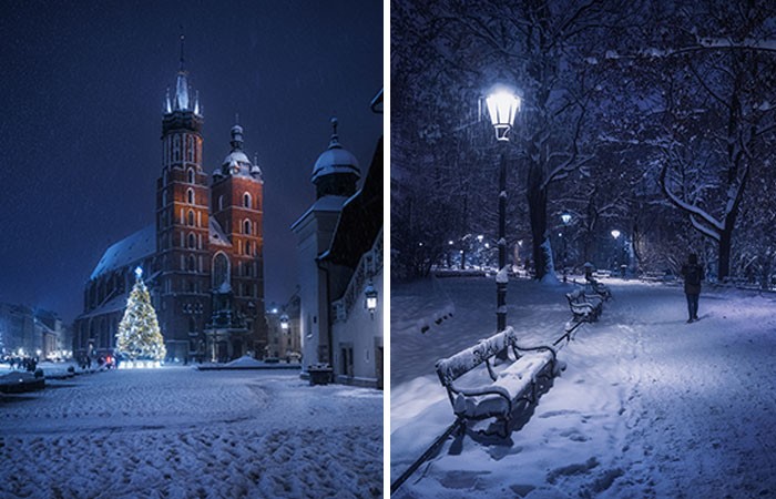 Oto rzut oka na śnieżną podróż po średniowiecznym Krakowie!