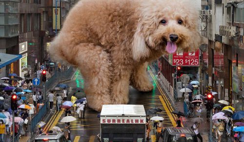 Artysta na nowo wyobraża sobie Hongkong zamieszkany przez gigantyczne zwierzęta!