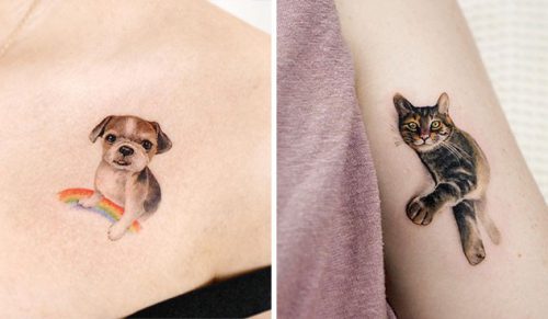 30 malarskich tatuaży zwierząt autorstwa koreańskiej artystki!